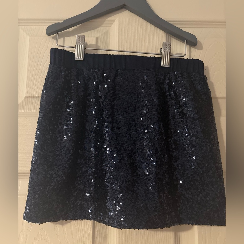 Joe Fresh Dark Blue Sequin Mini Skirt